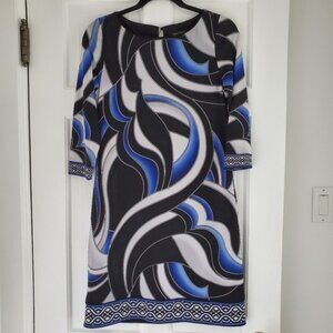 WHITE HOUSE BLACK MARKET Abstract Print Dress - Small